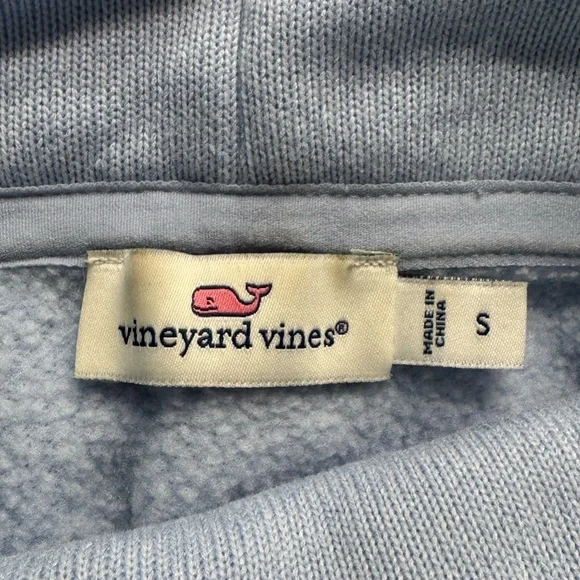 Vineyard Vines Pullover Women’s Size S Light Blue Oversized Funnel Neck - Picture 4 of 6